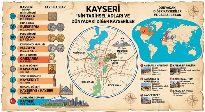 Kayseri'nin Günümüze Kadar Aldığı İsimler ve Diğer Kayseriler makalesinin görseli